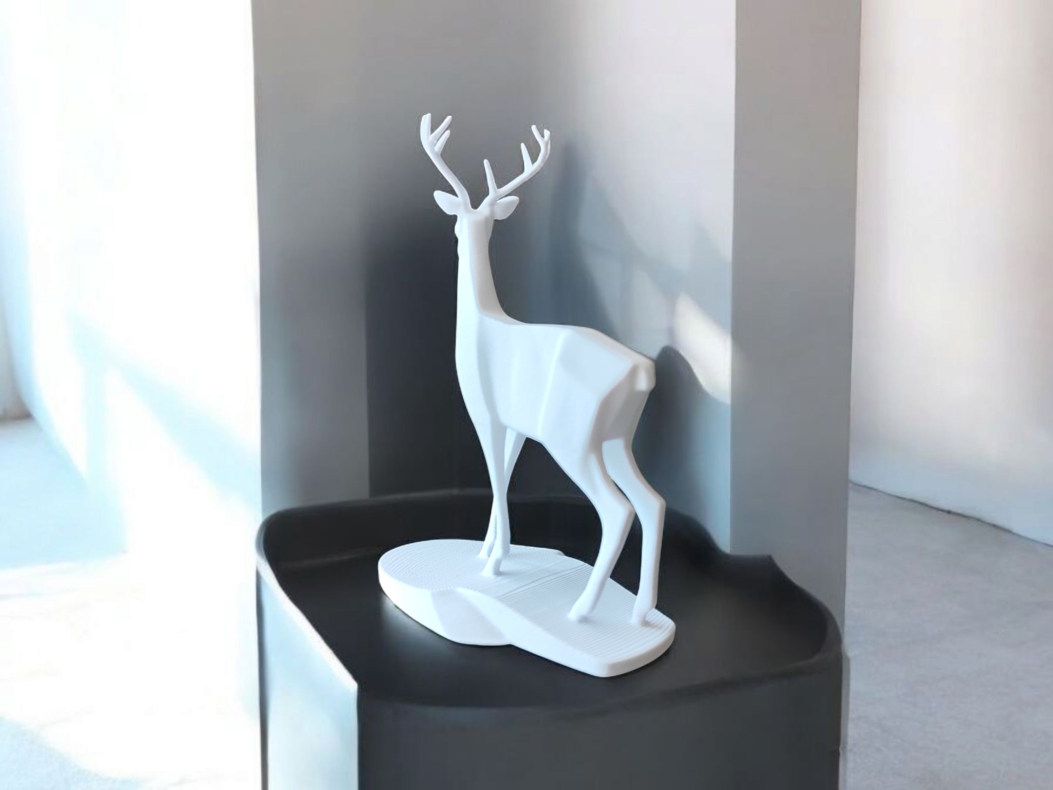 Minimalist Deer Sculpture - Side Profile